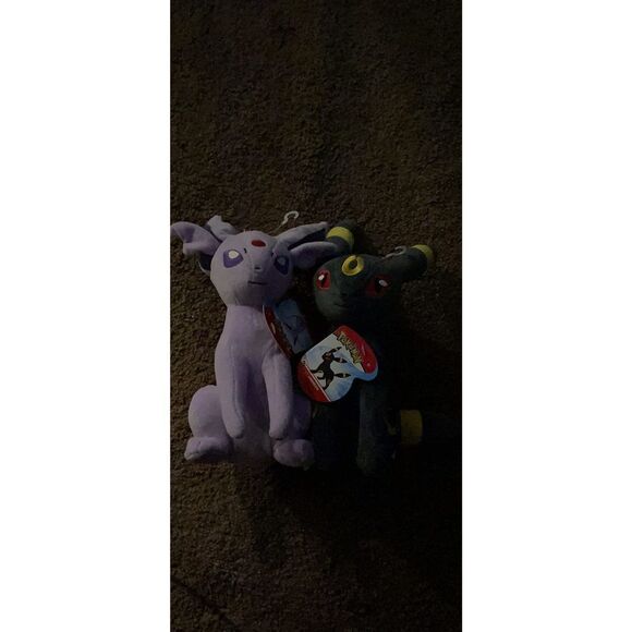 Pokemon 8" Espeon & Umbreon Plush 2-Pack - Officially Licensed - Eevee Evolutio - Picture 9 of 15